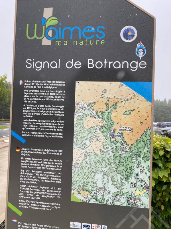1. Signal de Botrange Belgian korkein kohta kartta