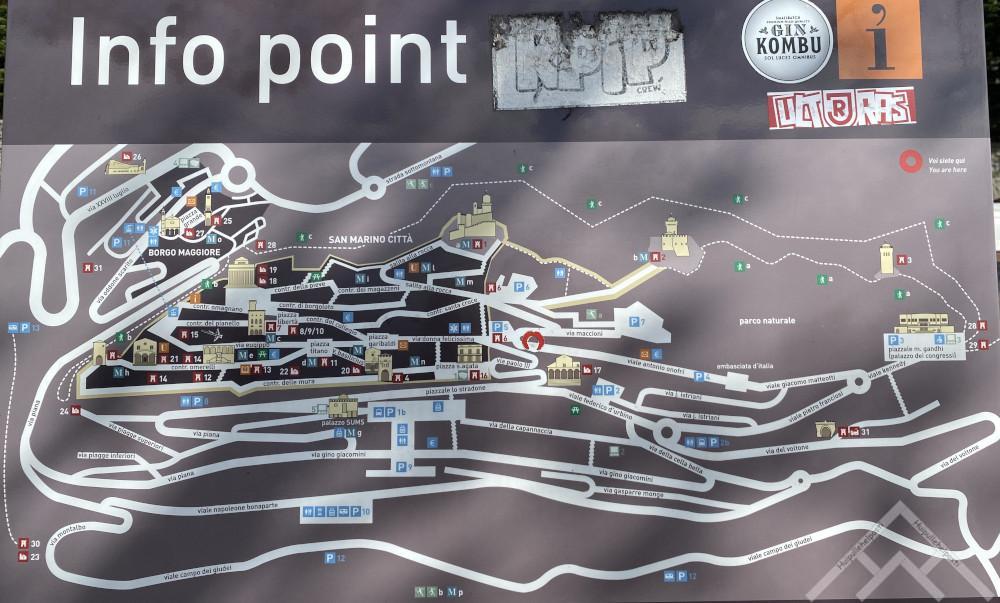 Info piste kartta San Marino